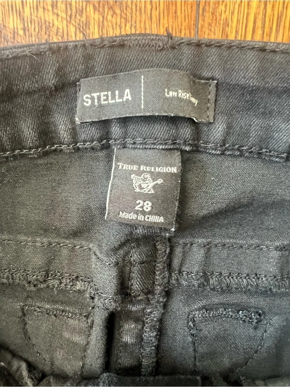 True Religion Stella Low Rise Jeans in Black